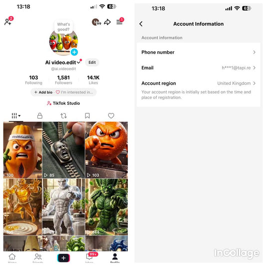 UK tiktok 1k + followers