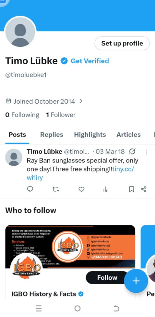 Old Twitter 0 followers