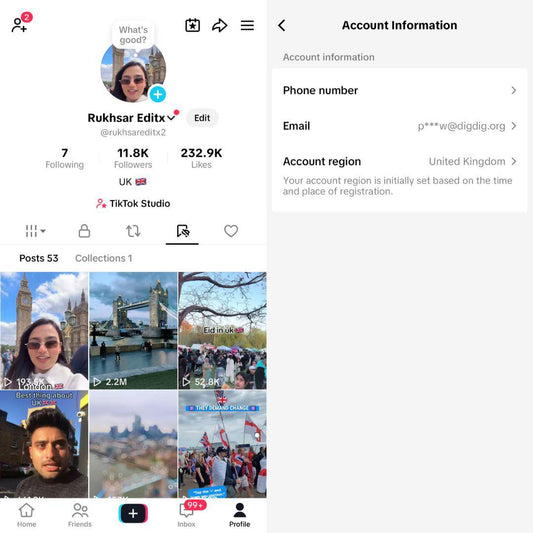 Uk tiktok 11k followers high quality
