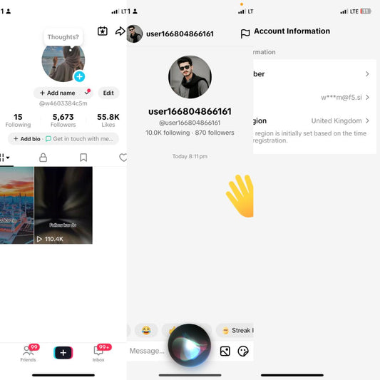 UK tiktok 5k + followers