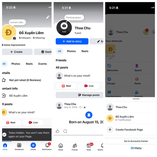 Vietnam Facebook create profile