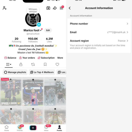 Old Tiktok 950k followers monetize high quality