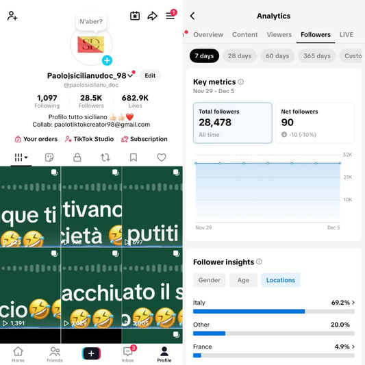 Old Tiktok 28k followers high quality
